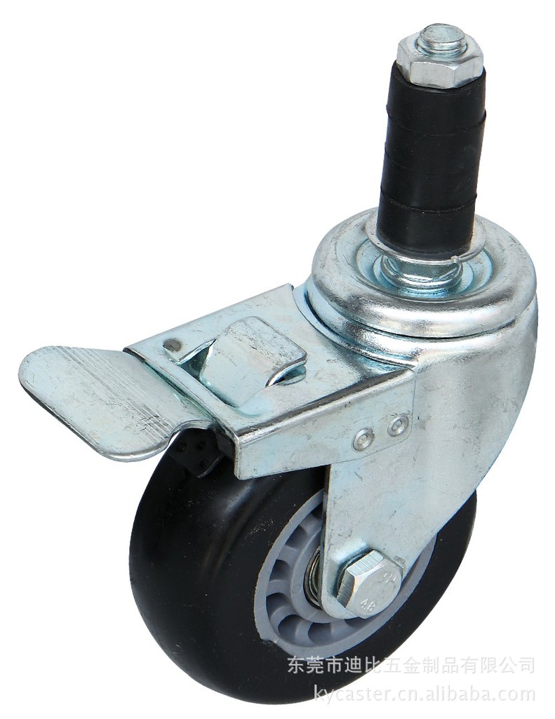 供应脚轮3寸4寸5寸万向轮膨胀式精益管轮手推车工业万向厂工业级