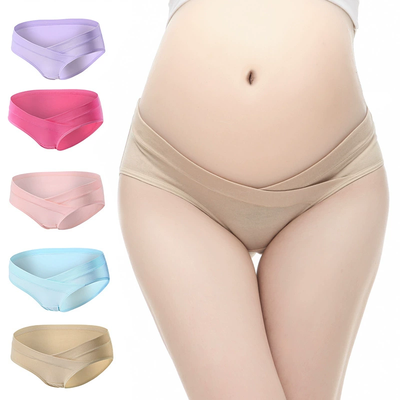 Pants with belly support, cotton underwear for pregnant, plus size
