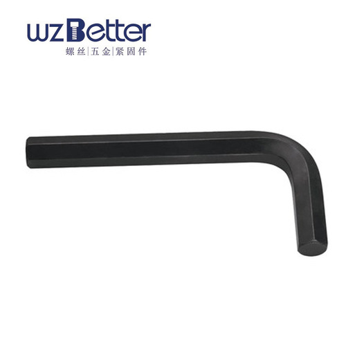 Black hexagonal wrench, standard hexagonal wrench, L-shaped flat head, hexagonal, 6-edge, 7-shaped M1.5-M8