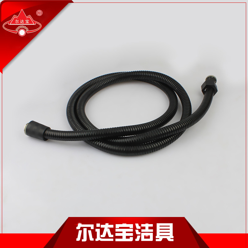 黑色花洒软管不锈钢波纹管热水器冷热水进水管批发