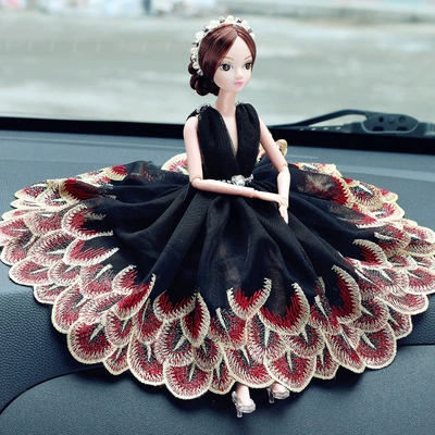 decoration gift, Car ornaments - black-peacock-skirt