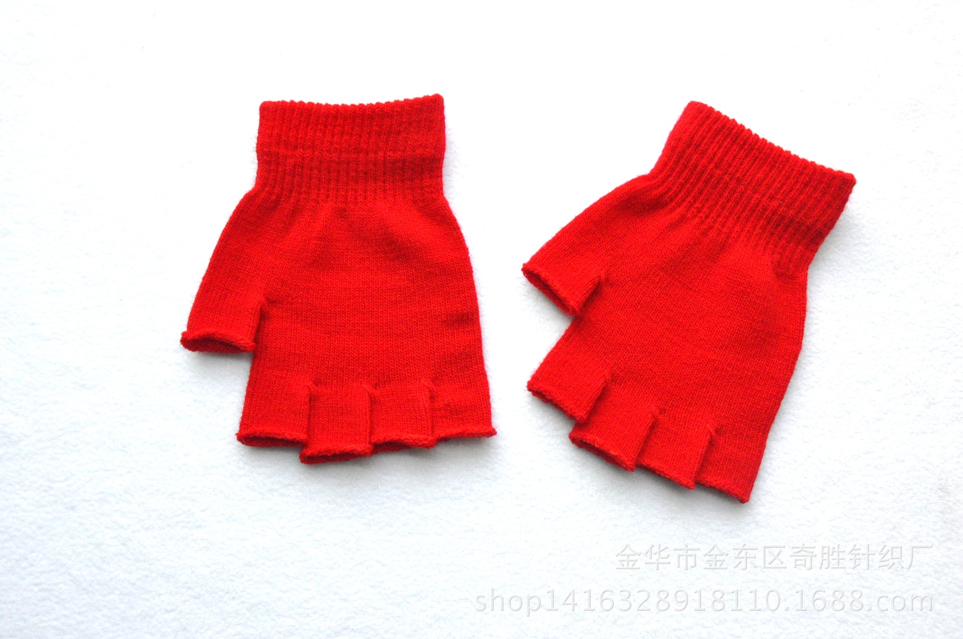 Adultos invierno cálido punto medio Palma medio dedo guantes hombres y mujeres estudiantes montando medio dedo guantes al por mayor