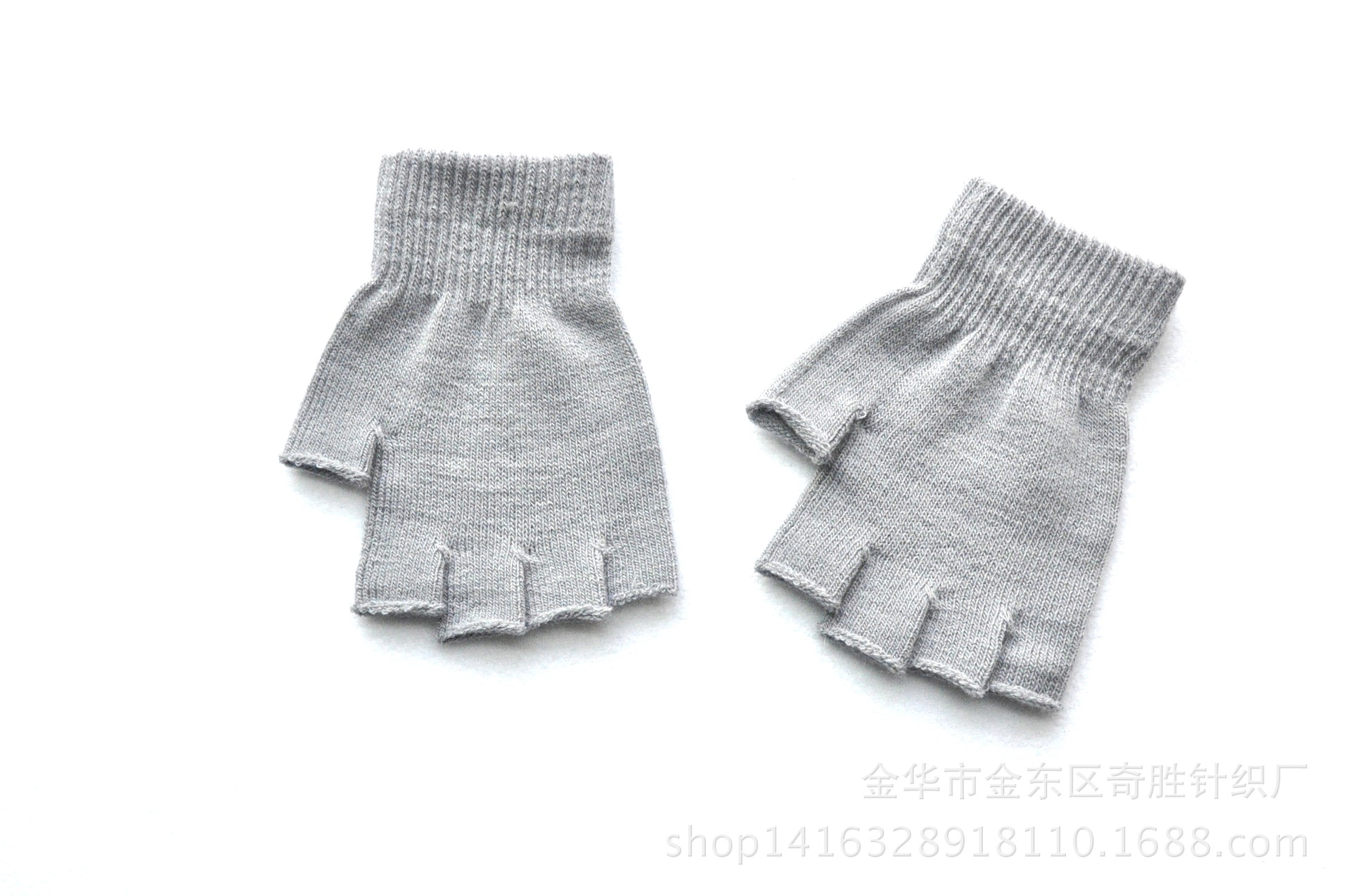 Adultos invierno cálido punto medio Palma medio dedo guantes hombres y mujeres estudiantes montando medio dedo guantes al por mayor