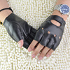 Men's hip -hop half -finger leather glove nightclub steel pipe dance non -rivet glove performance dancing star dance performance