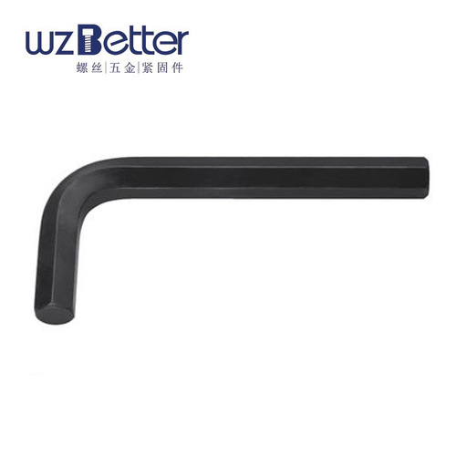 Black hexagonal wrench, standard hexagonal wrench, L-shaped flat head, hexagonal, 6-edge, 7-shaped M1.5-M8