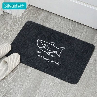 mat door mat home kitchen, Avtomobil döşəmə paspasları - printed-grey-shark-40cm60cm