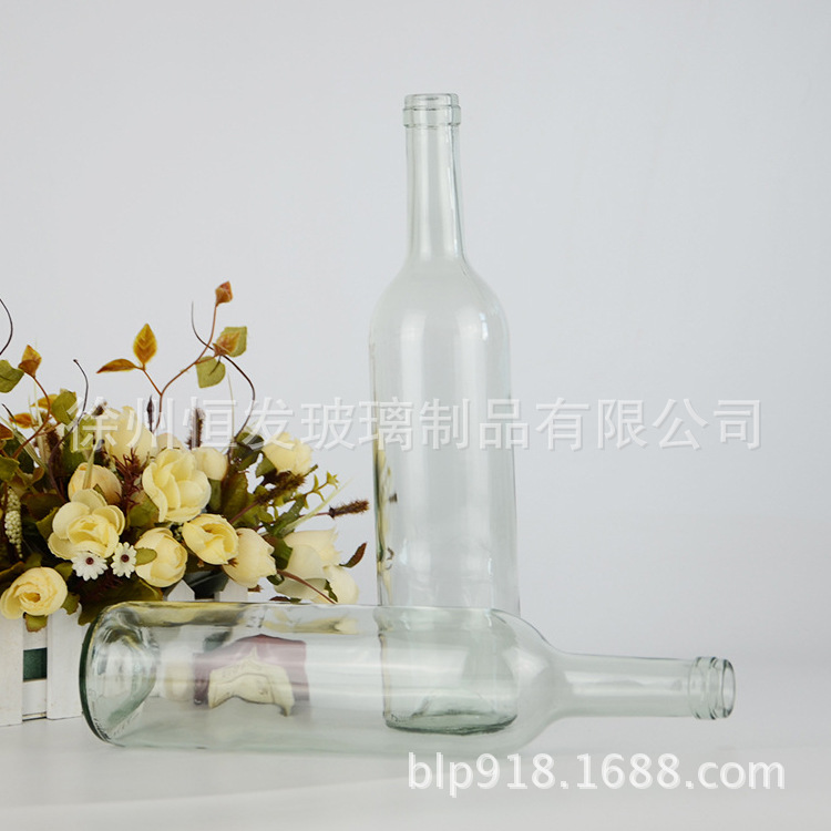 高档红酒瓶750ml葡萄酒瓶 密封透明果酒玻璃瓶冰酒瓶现货批发
