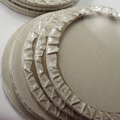 Manufacturer wish round linen canvas oil painting board frame black cotton linen special-shaped cloth frame oil painting acrylic cloth frame