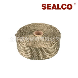 Basalt belt alkali-free glass fiber belt titanium golden fiber banana insulation belt exhaust pipe insulation flame retardant hole belt