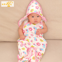 嘟来嘟玩印趣新生儿针织棉抱毯棉婴儿单层抱被宝宝卡通印花包巾