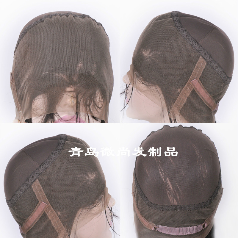 Factory wholesale new real hair full hand woven 360 degree Lacefront lace real hair wig headgear