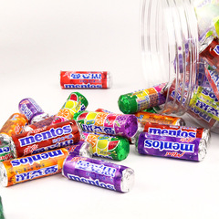 Mentos Mini Energy Chews Inflatable Candy Crispy Soft Center Beads 10g*54 Pack Large Bucket Pack Children's Candy Machine Snacks