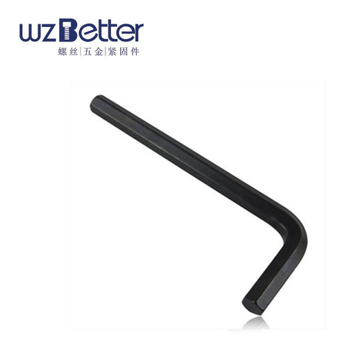 Black hexagonal wrench, standard hexagonal wrench, L-shaped flat head, hexagonal, 6-edge, 7-shaped M1.5-M8