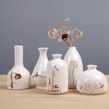 陶瓷花瓶工艺品中式手绘莲花蓬荷花图案厂家古典时尚创意家居摆件