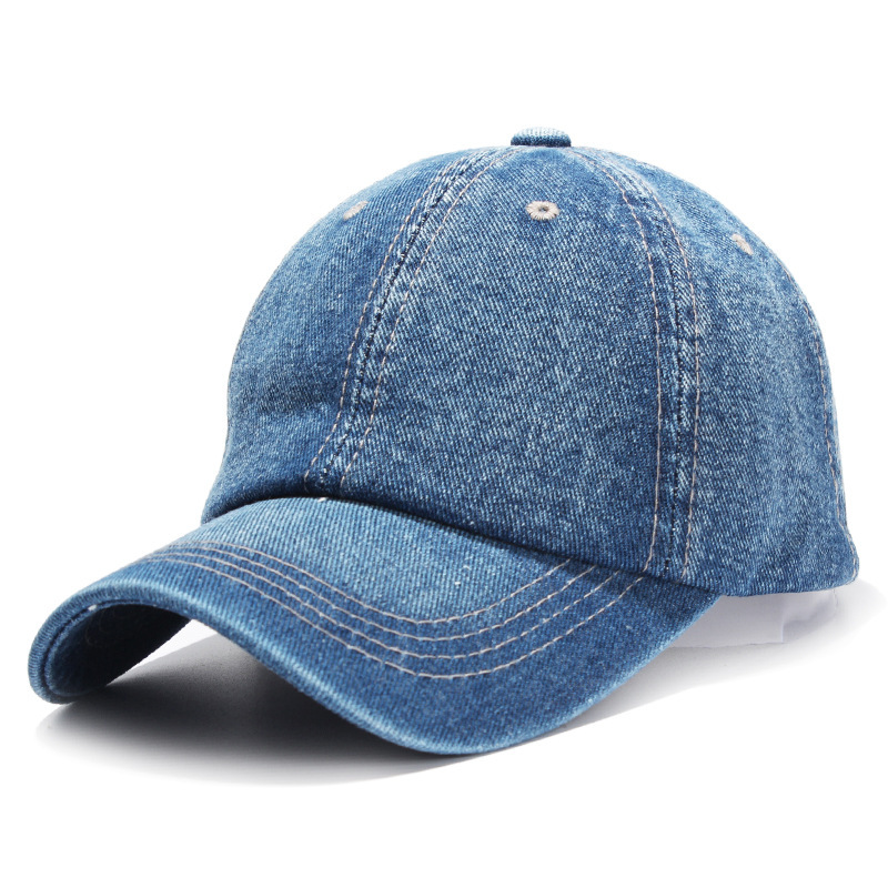 Men and women Summer baseball cap soft top denim hat wholesale denim hats casual sunshade cap