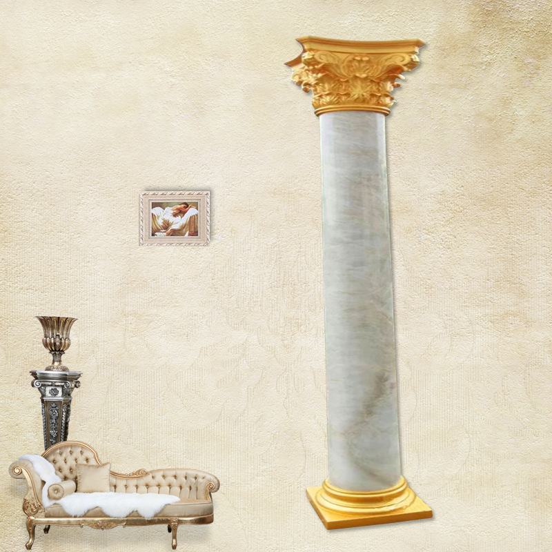 酒店会所别墅用 树脂玻璃钢罗马柱 仿真大理石柱 厂家直供