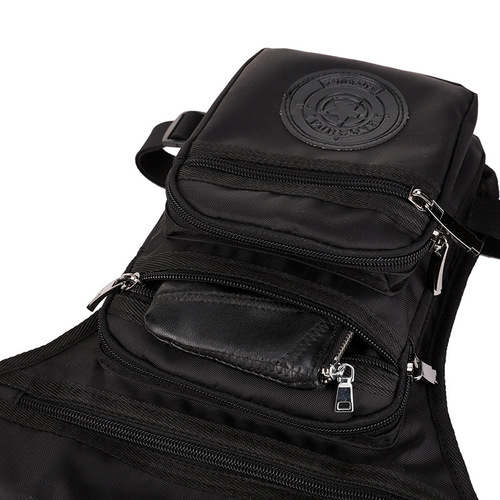 Cycling waist and leg bag, multifunctional tactical military fan bag, mountaineering outdoor fishing leg bag, men's bag, sports crossbody chest bag