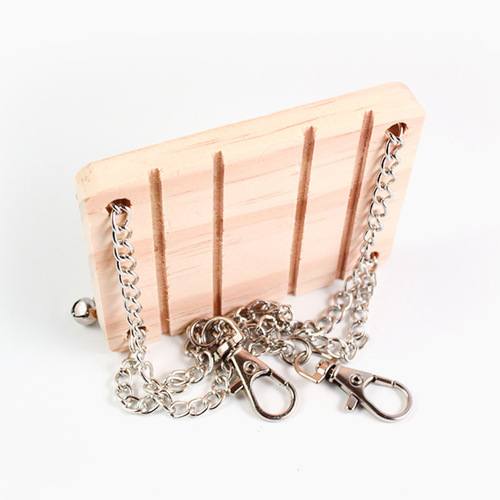 Small pet hamster baby original wooden toys and supplies, swing, hanging chain swing, hanging wooden teething supplies