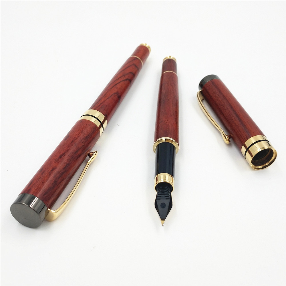 Fabricante de cartuchos de tinta de alta calidad al por mayor a largo plazo, bolígrafos de práctica de caligrafía para estudiantes de doble propósito, bolígrafos de madera de sequoa para grabado de regalos al por mayor. image 5