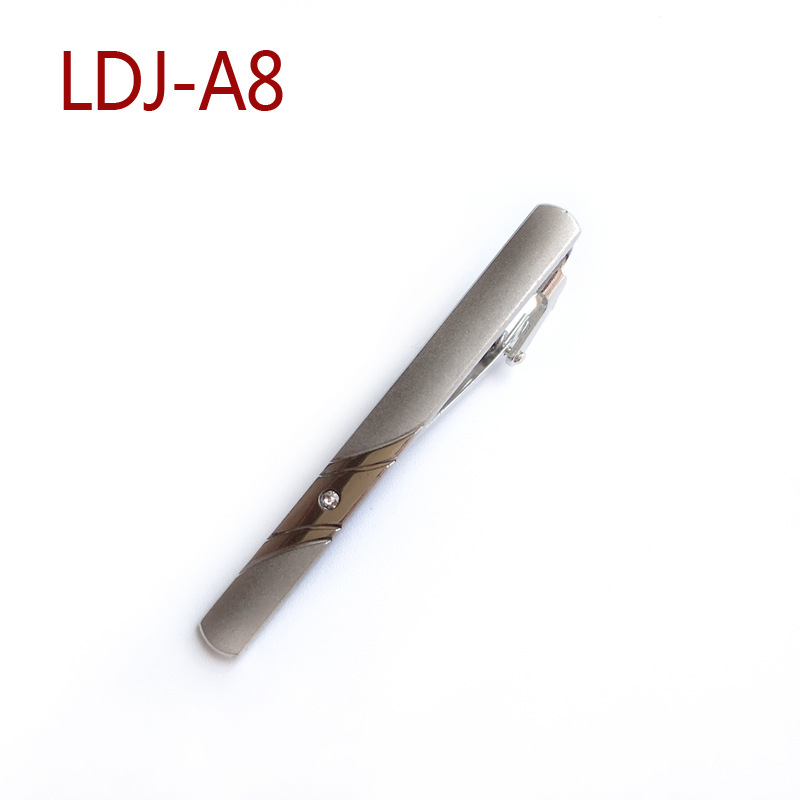 メーカー直供男性正装銀色ネクタイクリップシンプルビジネスネクタイクリップアクセサリー