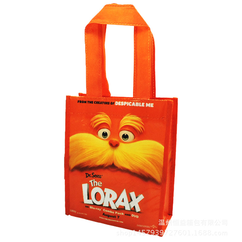 厂家直销卡通广告礼品购物袋 无纺布手提袋覆膜宣传袋加logo价优