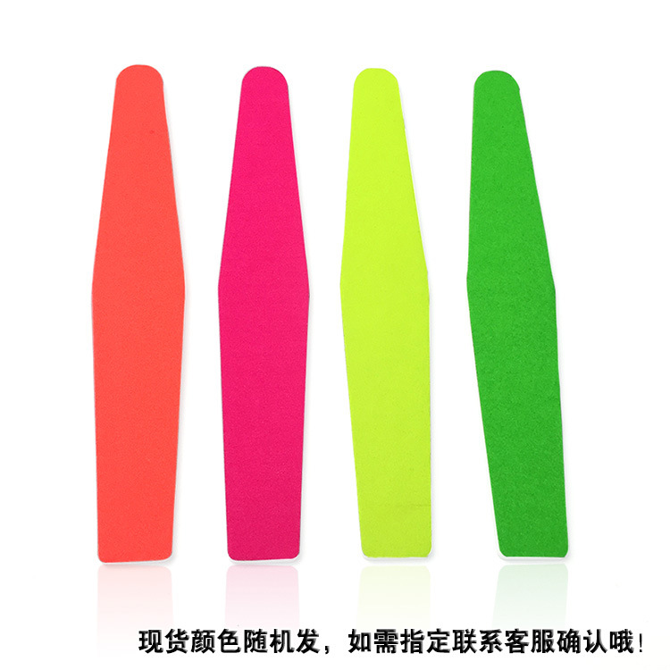 Tira de lima de uñas al por mayor tira de arena de diamante Eva lima de uñas color fluorescente tira de frotamiento de uñas traje de herramientas de uñas