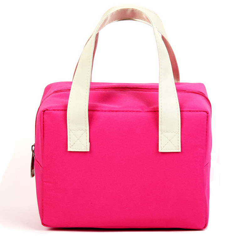 牛津布学生便当包简约便携珍珠棉铝箔手提饭盒保温袋设计LOGO图案