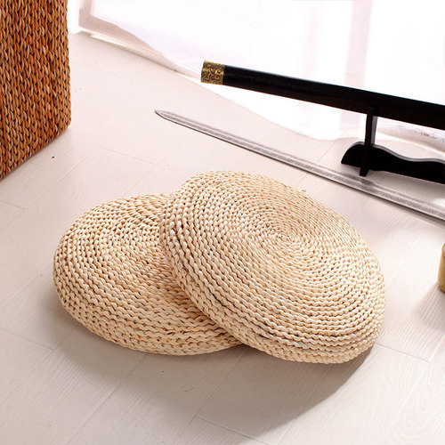 Grass-woven cushion, corn husk yoga meditation, balcony cushion wholesale, Japanese-style and Chinese-style grass-woven cushions, manufacturers