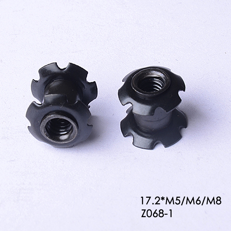 梅花弹片 内套牙 铁内塞  灯饰螺母 管内螺母 内塞母 内置螺母