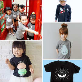 夏季新款儿童短袖kids tales童装男女童T恤条纹宝宝衣服厂家批发