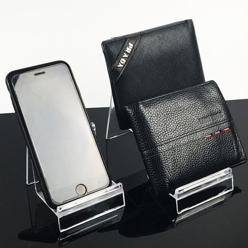 Thickened transparent wallet rack plastic display mobile phone mask display rack boutique table table counter display rack