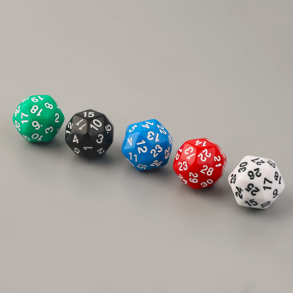 Thirty-sided Dice 30-sided Digital Dice Game Dice Color Children's Toys Kindergarten Teaching Supplies