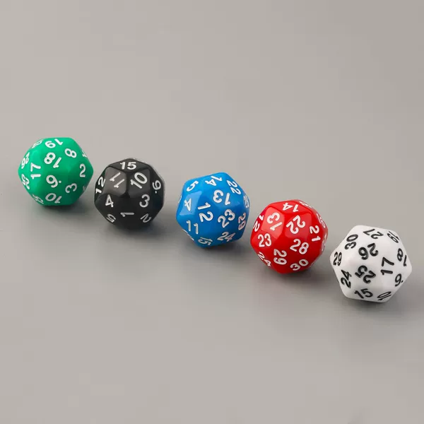 Thirty-sided Dice 30-sided Digital Dice Game Dice Color Children's Toys Kindergarten Teaching Supplies