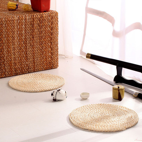 Grass-woven cushion, corn husk yoga meditation, balcony cushion wholesale, Japanese-style and Chinese-style grass-woven cushions, manufacturers