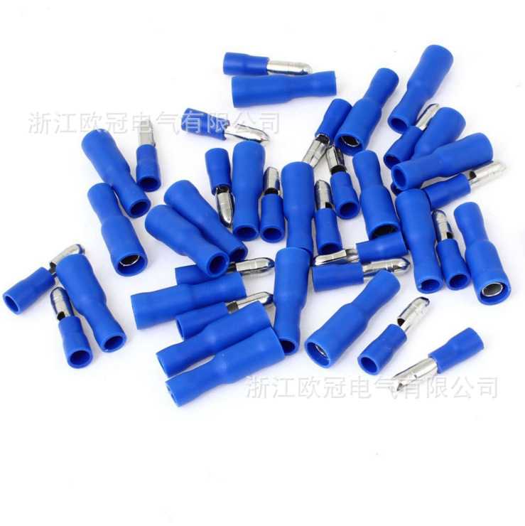 100PCS子弹型公母冷压接线端子 FRD2-156*50 MPD2-156*50对接端子