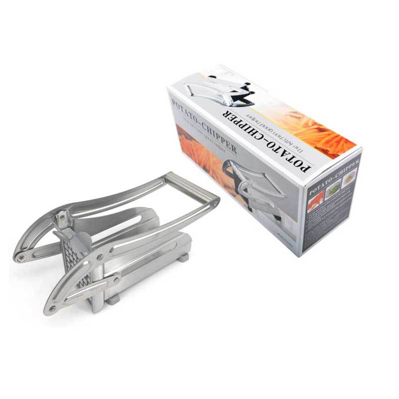 Potato slicer hogar presión de la mano de acero inoxidable papas fritas pepino patata tira corte artefacto herramienta