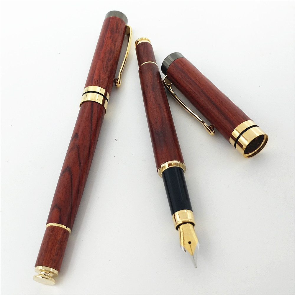 Fabricante de cartuchos de tinta de alta calidad al por mayor a largo plazo, bolígrafos de práctica de caligrafía para estudiantes de doble propósito, bolígrafos de madera de sequoa para grabado de regalos al por mayor. image 6