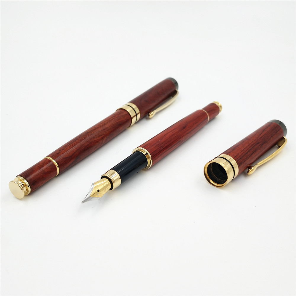Fabricante de cartuchos de tinta de alta calidad al por mayor a largo plazo, bolígrafos de práctica de caligrafía para estudiantes de doble propósito, bolígrafos de madera de sequoa para grabado de regalos al por mayor. image 4
