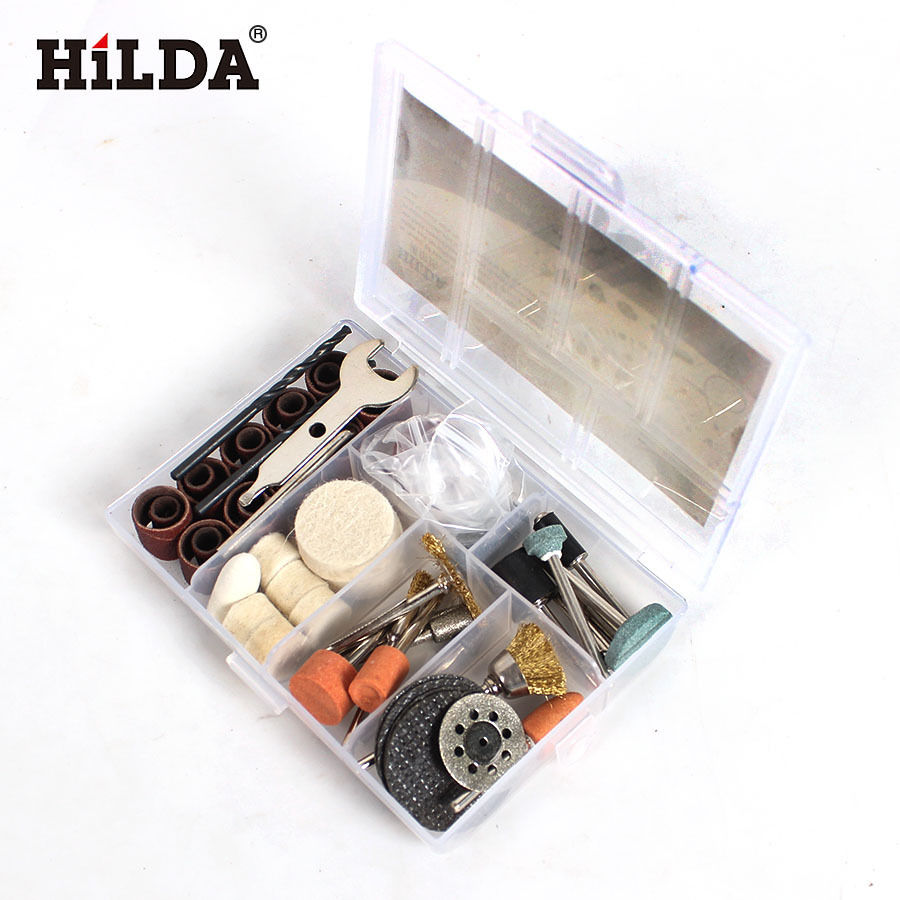Hilda 92 unids metal madera talla broca eléctrica herramienta rotativa accesorios un conjunto de pulido corte