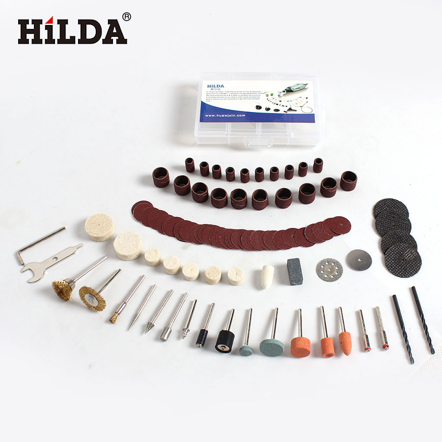 Hilda 92 unids metal madera talla broca eléctrica herramienta rotativa accesorios un conjunto de pulido corte