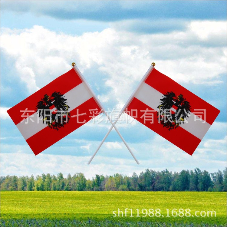 批发奥地利国旗 14*21厘米世界各国国旗手摇旗万国旗球迷加油旗帜