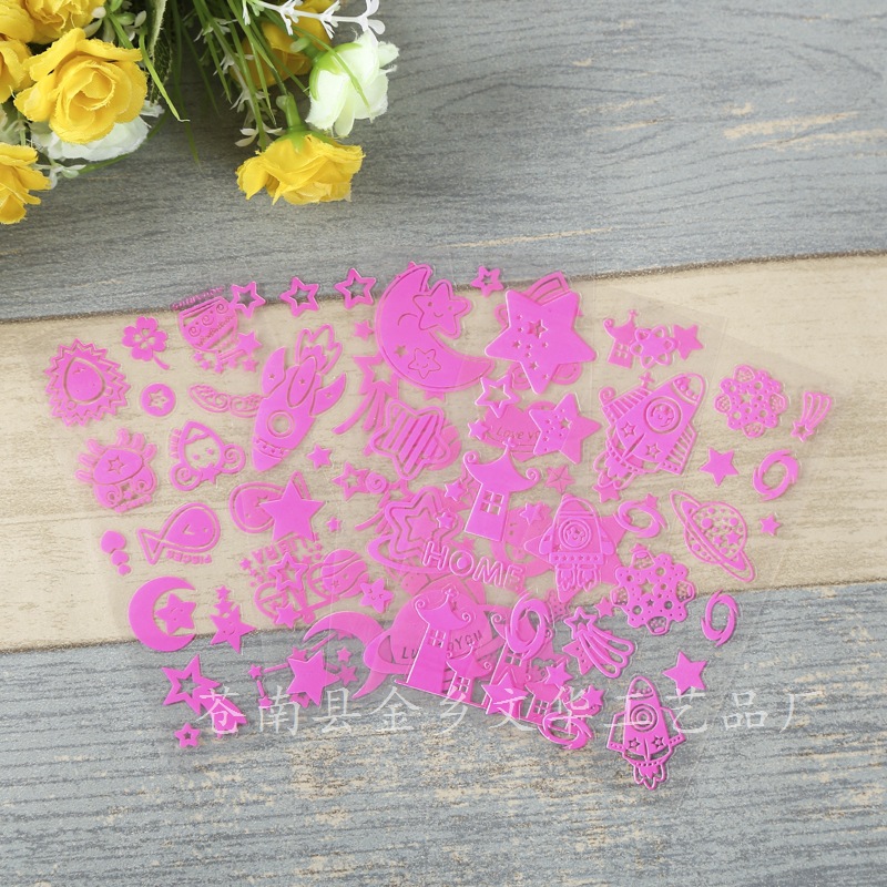 来稿定做荧光金粉不干胶 夜光粉金葱粉印刷不干胶