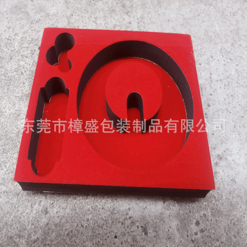 厂家自产 喷绒eva包装盒内托 eva泡棉植绒布内衬 可按要求裱绒