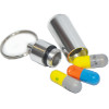 Small pill -pill outdoor aluminum alloy pill pill keychain keychain pill round -shaped first -aid aluminum alloy bottle