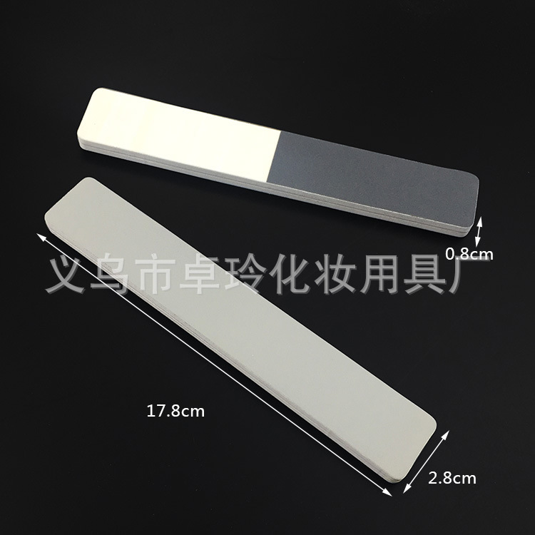 En stock tira de pulido rectangular al por mayor superficie de uñas tira de pulido de tres colores lima de uñas engrosada EVA