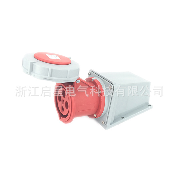 厂家直销启星QX-132系列明装插座  63A/4芯工业防水插座