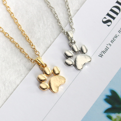 Charming animal cat paw print necklace, best-selling accessories on eBay