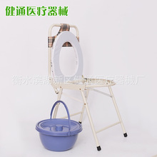 坐便椅批发老人孕妇残疾人可折叠桶式坐便椅高靠背加厚坐便椅厂家