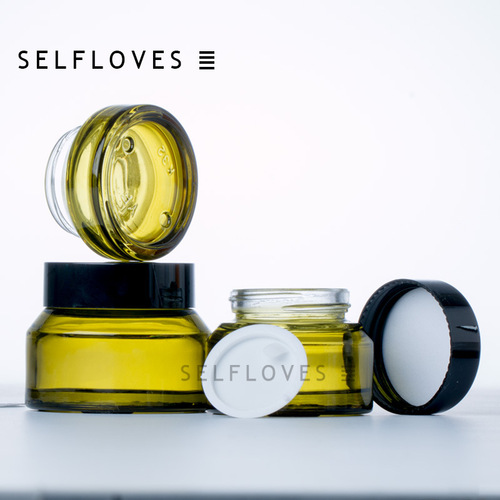 Green shading glass cream box cream box face cream bottle eye cream DIY cosmetics skin care packaging empty bottle