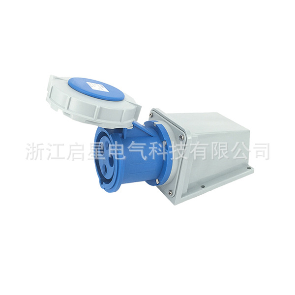 厂家直销启星QX-128系列明装插座  63A/3芯工业防水插座